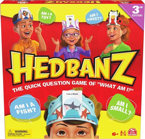 Spin Master Games, Hedbanz 3rd Edition with New Cards & Headbands, Picture Guessing Card Game, Quick Questions & Fast Fun, Easy to Play for Family & Kids, 2-6 Players, for Ages 6 & Up in Saudi Arabia