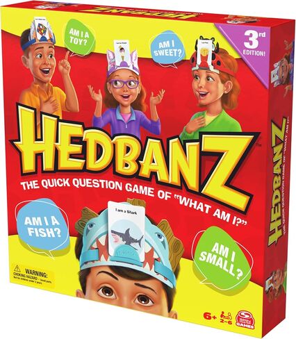Spin Master Games, Hedbanz 3rd Edition with New Cards & Headbands, Picture Guessing Card Game, Quick Questions & Fast Fun, Easy to Play for Family & Kids, 2-6 Players, for Ages 6 & Up in Saudi Arabia