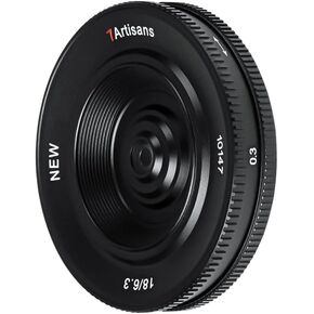 7artisans 18MM F6.3 Mark II UFO Lens Compatible with Sony E Mount, APS-C, Prime Lens, Ultra-Thin Compact Mirrorless Cameras for Sony FX/A/NEX Series for FS5,FS7,FS7M2,FS5M2K,A3000,A5000,NEX-3,NEX-3N in Kuwait