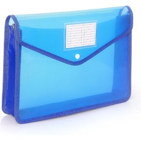 Plastic Expanding File Folder, Transparent envelopes with Snap Closure, No Dividers, Large Capacity, Fit Letter/A4 Size (Black) in Kuwait