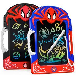 LCD كتابة الكمبيوتر اللوحي 2 حزمة-Red & Blue Hero مع قلم ويب ، قبضة ، لوحة رسومات الشعار المبتكرة ملونة ، هدية Toy Pad Gift 3 4 5 6 7 8 10 11 in Kuwait