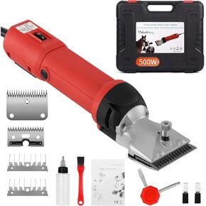 Duckboy Clippers Clippers لحيوانات المعاطف السميكة ، و 500 واط آلة قص كهربائية محترفة للماشية المهر الحصان والكلاب الكبيرة للماشية الاستمالة ، و 6 سرعات و 2 شفرات القص القابلة للفصل in Kuwait