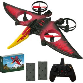 RC طائرة ديناصور طائرة تحلق الزفافور مع بطاريتين 6 محاور مثبت جيررو من السهل الطيران للمبتدئين البالغين (أحمر) in Kuwait