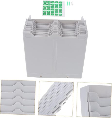 Multi-Functional Attendance Cards Holder Adjustable Cards Storage Shelf Slots for Office and Warehouse Use in Saudi Arabia