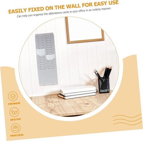 Multi-Functional Attendance Cards Holder Adjustable Cards Storage Shelf Slots for Office and Warehouse Use in Saudi Arabia