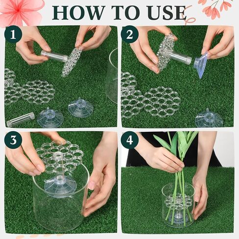 Hushee 3 set spiral ikebana stem stem hanataba twist twist flower report report poulder poulder twister ikebana twister with cuction cup for vase flower scets (aperture 12/15/20 mm) in Kuwait