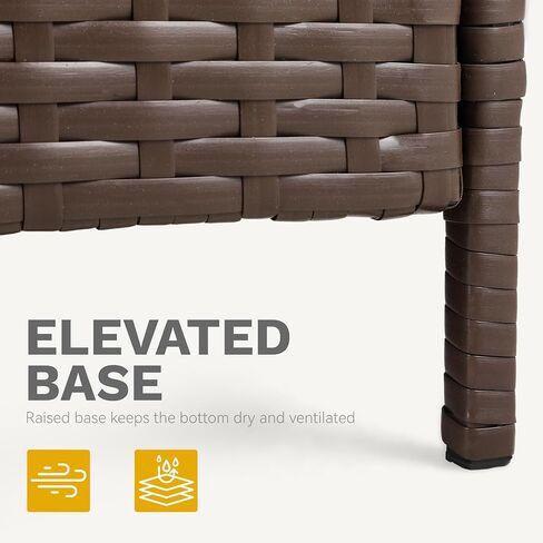 Dwvo Rattan Dog House في الهواء الطلق داخليًا مع وسادة ، وسرير أريكة الكلب للكلاب الصغيرة والمتوسطة والكبيرة ، 24.8'l*19.7'w*9.8'h ، beige in Kuwait