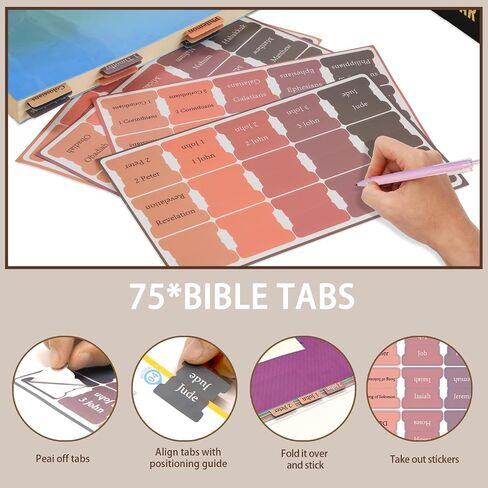 Bible Cover for Women Bible Case, Large Bible Bag, Bible Study Supplies Bible Journaling Kit Book Carrying Case with Bible Highlighters Tabs, Valentines Day Christian Gifts for Women(Black) in Saudi Arabia