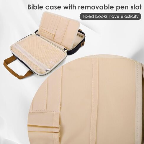 Eternatastic Bible Cover Case for Women, Large Bible Bag with Shoulder Strap,Bible Study Ideal Christian Gifts for Women,Coffee in Kuwait