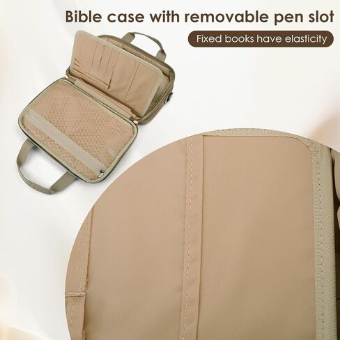 Eternatastic Bible Cover Case for Women, Large Bible Bag with Shoulder Strap,Bible Study Ideal Christian Gifts for Women,Coffee in Kuwait