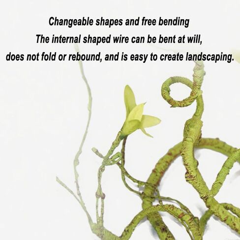 Reptile Climbing Branch Decor, Pet Box Plant Landscape Rattan Vine for Turtle Tank Greenery, Bendable Jungle Vines (A Style) in Saudi Arabia