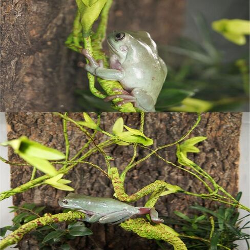 Reptile Climbing Branch Decor, Pet Box Plant Landscape Rattan Vine for Turtle Tank Greenery, Bendable Jungle Vines (A Style) in Saudi Arabia