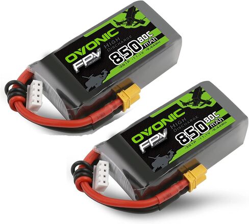 بطارية Lipo Ovonic 850mAh 80C 11.1V 3S RC بطارية مع موصل XT30 لـ RC Plane DJI Quadcopter RC Airplane RC Helicopter RC Car Boat 2PCS in Kuwait