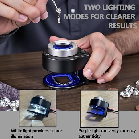 مكبّر 30x عملة معدنية ، مكبّر USB القابل لإعادة الشحن مع 6 مصابيح ، أداة للمجوهرات المعدنية المحمولة للعملات المعدنية والمجوهرات والطوابع وفحص العملة in Kuwait