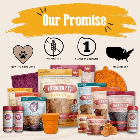 Farm To Pet - Dry Dog Food Topper - 4.7 oz Chicken Meal Toppers for Dogs, Single Ingredient, Lean, All Natural, Healthy Food for Small, Medium, Large Breeds, & Puppies, Made in USA in Saudi Arabia