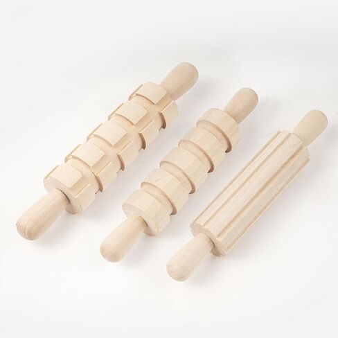 12 Pcs Wooden Kneading Tools Set For Children, Clay Modelling Extruders, Dough Rolling Pins & Plasticine Shaping Tools in Saudi Arabia