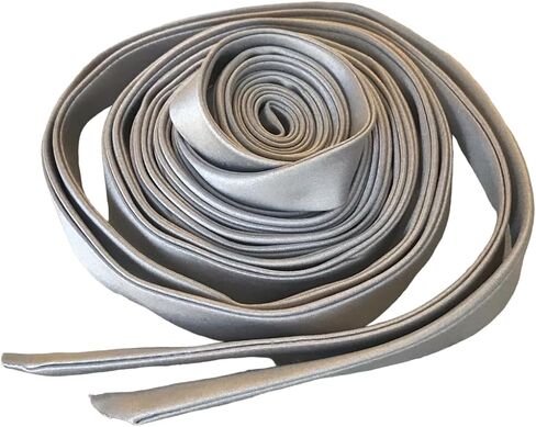 Wedding Corset Satin Ribbon 140", Corset Back Lace-up Straps, Zipper Replacement Corset Ribbon // Silver Gray; Gold; Dark Gold. (Silver Gray) in Kuwait