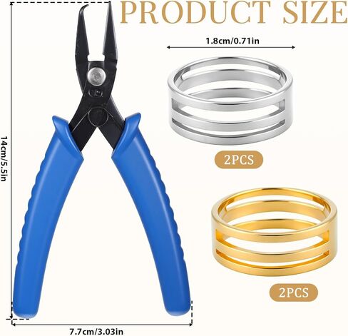 Jump Ring Opener Finger Tools with Split Rings Pliers, 5 Pcs Jump Rings Pliers Stainless Steel Jumps Ring Opener Tool Set Jewelry Making Plier Tools for Beading, Necklace Repair, DIY Crafts in Saudi Arabia