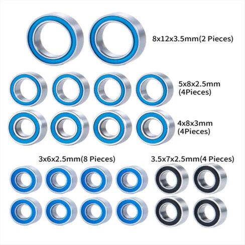 Compatible with Traxxas for TRX4M 1/18 RC Car Upgrades Modification Parts Accessories 22PCS Rubber Sealed Ball Bearing Kit RC Assortment in Saudi Arabia