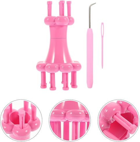Veemoon I-Cord Maker Knitting Machine - Loom Knitting Kit for Handmade Crafts Plastic I Cord Tool for DIY Weaving Projects Easy to Use Yarn Knitter for Creative Enthusiasts in Saudi Arabia