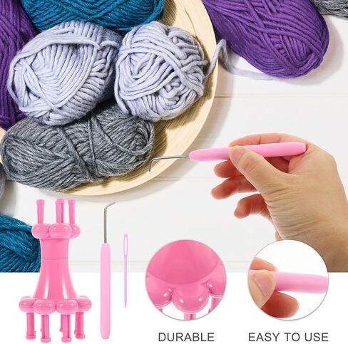 Veemoon I-Cord Maker Knitting Machine - Loom Knitting Kit for Handmade Crafts Plastic I Cord Tool for DIY Weaving Projects Easy to Use Yarn Knitter for Creative Enthusiasts in Saudi Arabia