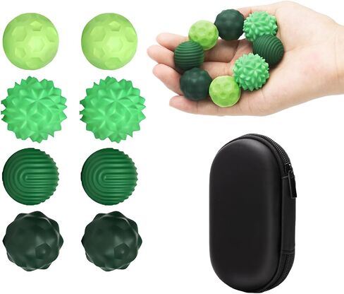 Silicone Sensory Fidget Toys Adults - 4pcs Textures Magnetic Ball Toy, Quiet Fidget Toys for Autism ADHD Stress Anxiety Relief, Office Classroom Gadgets, Stocking Stuffers for Women Men Gifts (Large) in Kuwait
