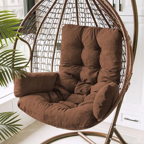 Basket Cushion Thickened and Enlarged Cushion Swings Singles Sofa Household Hanging Chair Cloth Indoor and Outdoor Cradles Chair Cushion (Black) in Saudi Arabia