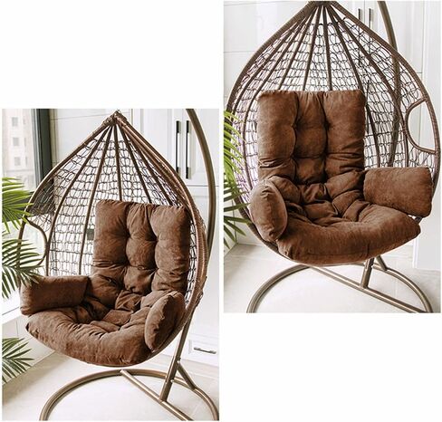 Basket Cushion Thickened and Enlarged Cushion Swings Singles Sofa Household Hanging Chair Cloth Indoor and Outdoor Cradles Chair Cushion (Black) in Saudi Arabia