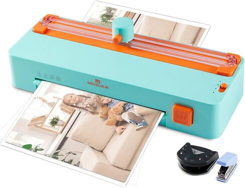 Mecolour Thermal Laminator Machine ، A4 Machine Machine سريع لمدة 3 دقائق ، مثالية للمعلمين أو المكاتب الصغيرة أو الأعمال أو المنزل ، 110 فولت in Kuwait