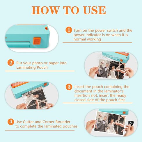 Mecolour Thermal Laminator Machine ، A4 Machine Machine سريع لمدة 3 دقائق ، مثالية للمعلمين أو المكاتب الصغيرة أو الأعمال أو المنزل ، 110 فولت in Kuwait