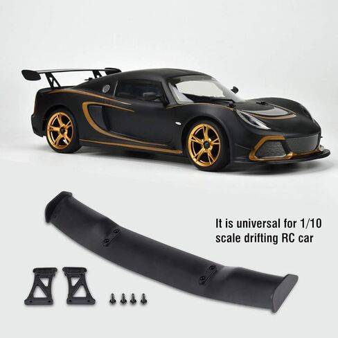 Tbest RC Car Tail Wing, Drifting RC Vehicles Tail Wing Accessory with Base Mount, Screws Car Model Accessories Rc Wing 1 10 Spoiler 1/8 Rc 1/10 1/10 in Saudi Arabia