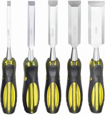 إزميل نحت الخشب ، 5 حجم ، أداة نحت يدوية ، 5 مقاس ، مع نهاية الصلب ، نحت التفاصيل ، الحرف اليدوية ، الحجم 2 ، الأسود/الأصفر/الفضة in Kuwait