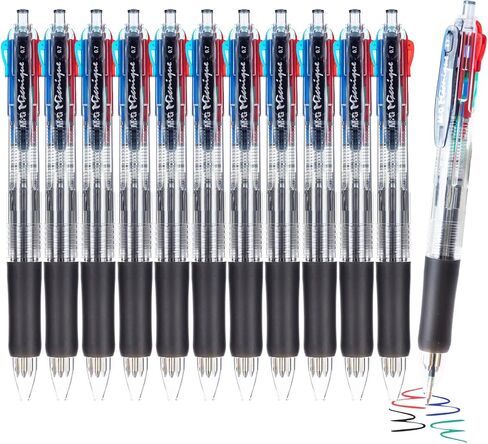 M&G 2 PCS 4-in-1 أقلامات الكرة الملونة القابلة للسحب ، نقطة دقيقة 0.7 ملم ، إعادة ملء السعة الكبيرة ، قبضة مضادة للانزلاق ، وأقلام كرة الكتابة السلسة ألوان متنوعة للمدرسة والمكاتب in Saudi Arabia