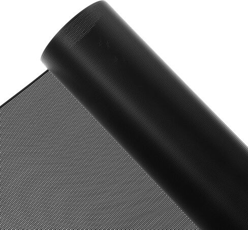 1 Roll 0.5mm Hole Black Eye Mesh 39.37 x11.81in Custom 0.2mm Thick PVC Plastic Net Waterproof Printable Cosplay Eye Mesh for DIY Animal Eyes Eyelids Furries Cosplay Props Handicrafts (Black) in Saudi Arabia