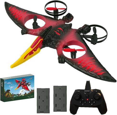 RC طائرة ديناصور طائرة تحلق الزفافور مع بطاريتين 6 محاور مثبت جيررو من السهل الطيران للمبتدئين البالغين (أحمر) in Kuwait