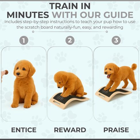 Dog Scratch Board for Nails – Dog Nail Scratch Pad with 2 Extra Sandpapers & Training Guide – Safe Dog Nail File Board for Natural Trimming – Dog Nail Board for All Sizes (Patent Pending) in Saudi Arabia