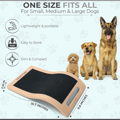 Dog Scratch Board for Nails – Dog Nail Scratch Pad with 2 Extra Sandpapers & Training Guide – Safe Dog Nail File Board for Natural Trimming – Dog Nail Board for All Sizes (Patent Pending) in Saudi Arabia