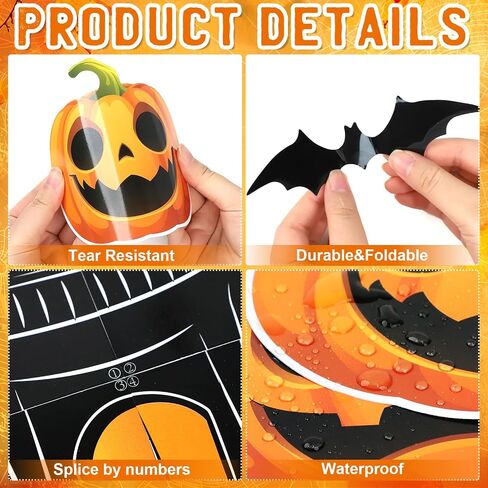 Halloween Bulletin Board Decorations 3D Halloween Bat Scary Castle Pumpkin Tree Paper Cutouts We're a Spooky Batch Decor for Kids Holiday Classroom Wall Home Office Supplies in Saudi Arabia