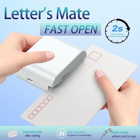 Rechargeable Electric Letter Opener - Automatic Letter Opener Envelope Slitter, Electric Letter Opener Envelope Slitter for Universal Mail and Envelopes,Blue in Saudi Arabia