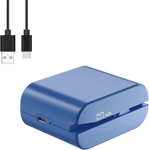Rechargeable Electric Letter Opener - Automatic Letter Opener Envelope Slitter, Electric Letter Opener Envelope Slitter for Universal Mail and Envelopes,Blue in Saudi Arabia