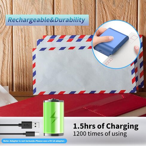 Rechargeable Electric Letter Opener - Automatic Letter Opener Envelope Slitter, Electric Letter Opener Envelope Slitter for Universal Mail and Envelopes,Blue in Saudi Arabia