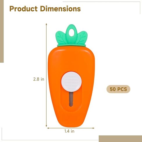 50 Pack Carrot Letter Openers, Envelope Slitters & Mini Package Openers, Hidden Metal Cutting Edge, Wrapping Paper Cutters, Compact 2.8" Desk Mail Opener for Office & Home Use in Kuwait