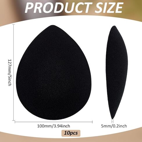 FINGERINSPIRE 10 PCS Fascinator Hat Base 3.9x5 Inch EVA Cloth Hat Fascinator Millinery Base Black Teardrop Hat Base Cocktail Hats Making Base Women Hat Craft Supply for Party Millinery Hat DIY Making in Saudi Arabia