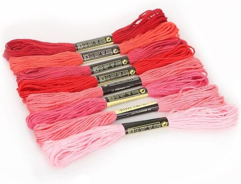 8Pcs 7.5m Green Cotton Stitch Embroidery Thread Floss DIY Friendship Bracelets Floss Craft Sewing Skeins Fashion Embroidery Floss for Arts, Crafts and Sewing in Saudi Arabia