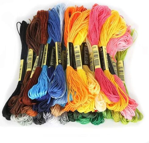 8Pcs 7.5m Green Cotton Stitch Embroidery Thread Floss DIY Friendship Bracelets Floss Craft Sewing Skeins Fashion Embroidery Floss for Arts, Crafts and Sewing in Saudi Arabia