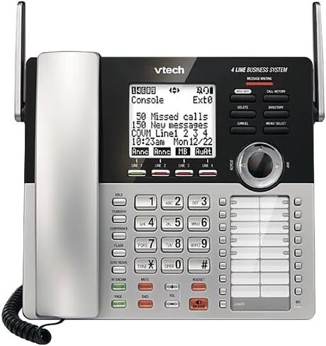 نظام أعمال VTech الصغير 80-0328-00 4 خط من اللاسلكي ، الفضة/الأسود in Kuwait