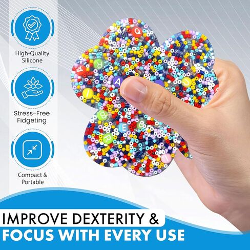 Picky Pad Fidget Reusable - Picking Pad for Stress & Anxiety Relief - Skin Picking Fidget Toy - Remeltable Silicone Picky Pad - Sensory Fidget Toy for Skin Picking - Anti Skin Picking Pad Reusable in Saudi Arabia