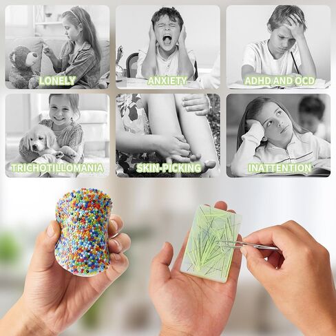 2pcs Picky Pad, Skin Picking Fidget Toys, Picking Pad for Anxiety with Trichotillomania, Dermatillomania, Portable Pimple Popping Toy Kit, Picking Fidget Toy for Adults & Kids in Saudi Arabia