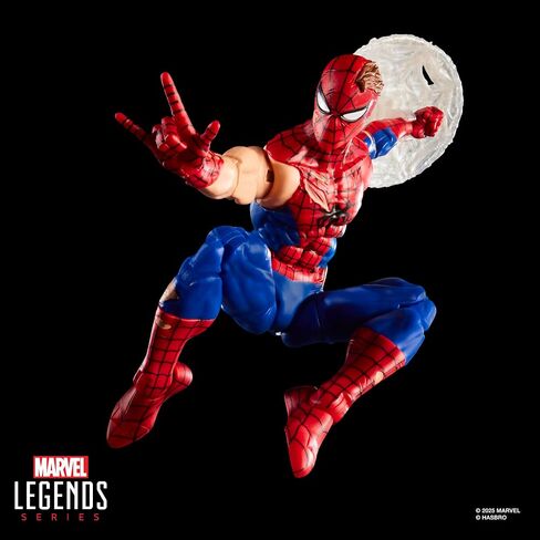 Spider-Man Marvel Legends Series Magic: The Gathering Battle-Damaged, 6-Inch Action Figure Toy & Exclusive Foil Collectible Card Game Trading Card in Saudi Arabia