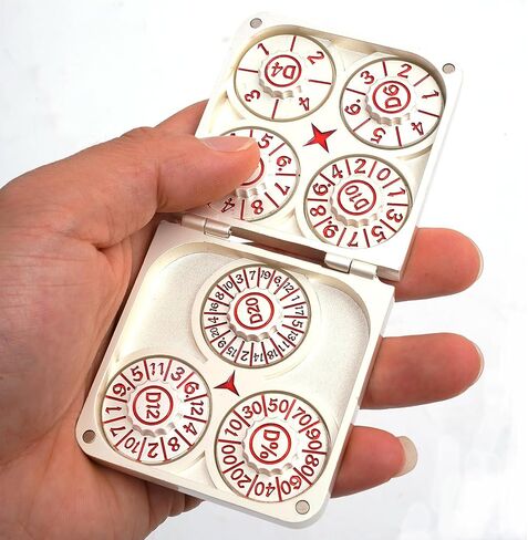 Spinner Dice 7 in 1 Metal Dragon Design ، Dial Rotary Dial 7 in 1 D & D ألعاب D&D قابلة للطي ، الانتهاء من البرونز العتيقة (البرونز العتيق) in Saudi Arabia